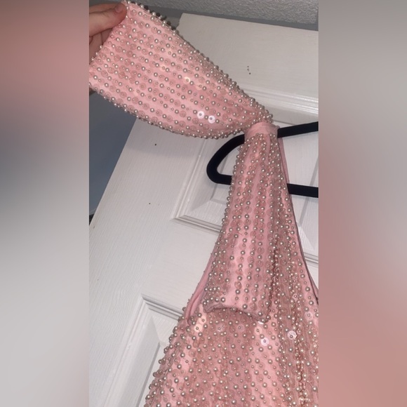 Mac Duggal Pink Pearl Gown - Picture 7 of 8